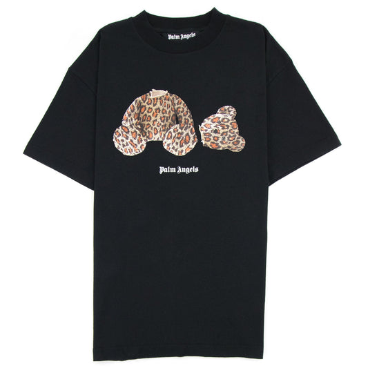 Palm Angels Leopard Bear Classic T Shirt Black/brown
