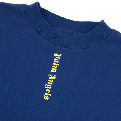 Palm Angels Ns Logo Over T Shirt Blue/yellow