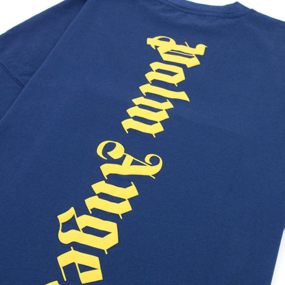 Palm Angels Ns Logo Over T Shirt Blue/yellow