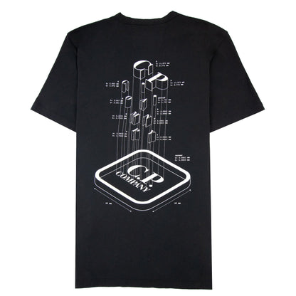 Cp Company S192a Metropolis Series 30/1 Jersey Graphic T-shirt Black 999