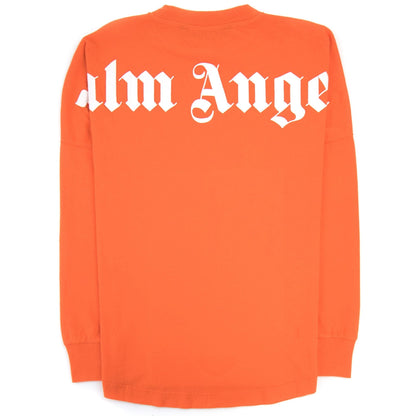 Palm Angels Classic Logo Over L/s T Shirt Orange/white