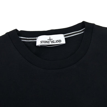 Stone Island 2ns82 Cotton Jersey Micro Graphics One Print_gar Black V0029