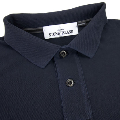Stone Island Slim Fit Patch Polo Navy Blue V0024