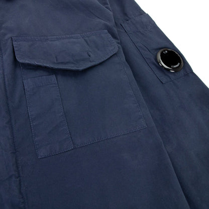 Cp Company Sh079a Emerized Gabardine Utility Shirt Navy 888