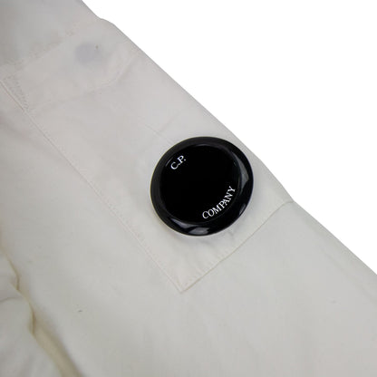 Cp Company Sh079a Emerized Gabardine Utility Shirt White 103