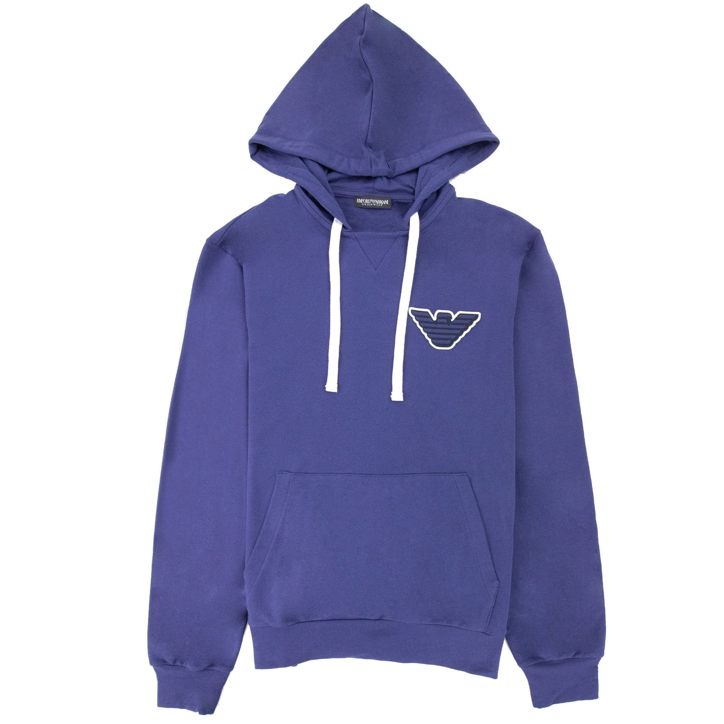 Emporio Armani Eagle Logo Hooded Sweater Blue