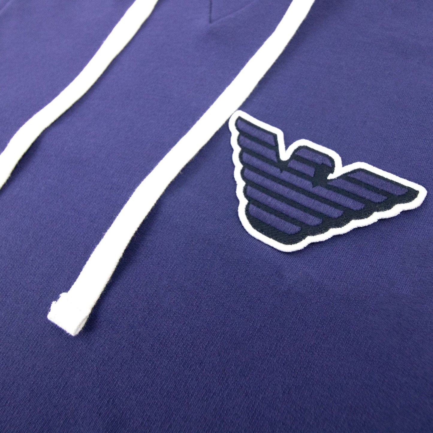 Emporio Armani Eagle Logo Hooded Sweater Blue