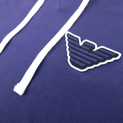 Emporio Armani Eagle Logo Hooded Sweater Blue