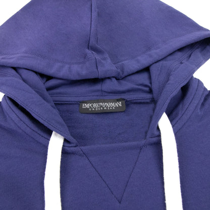 Emporio Armani Eagle Logo Hooded Sweater Blue