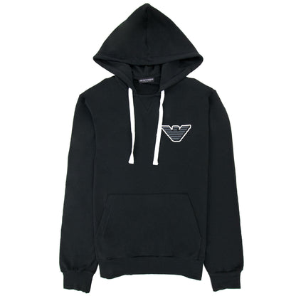 Emporio Armani Eagle Logo Hooded Sweater Black