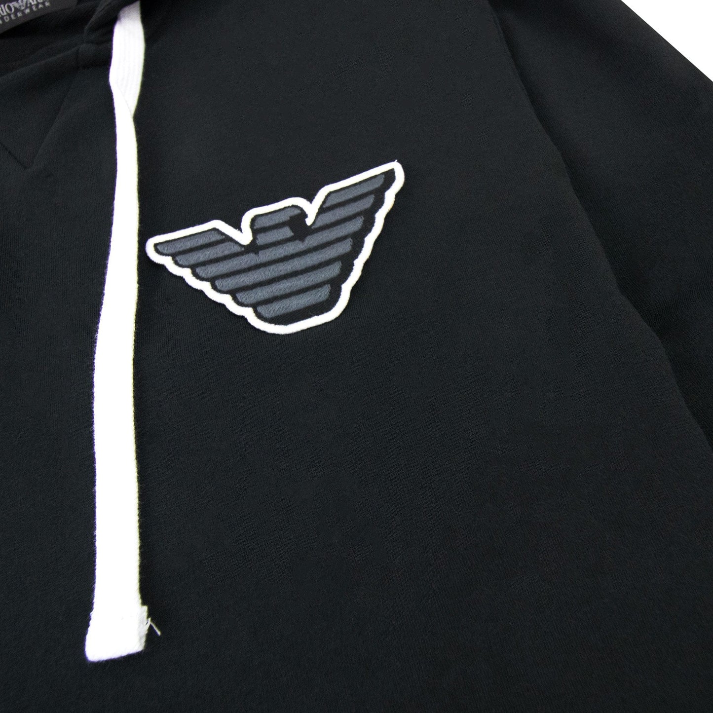 Emporio Armani Eagle Logo Hooded Sweater Black
