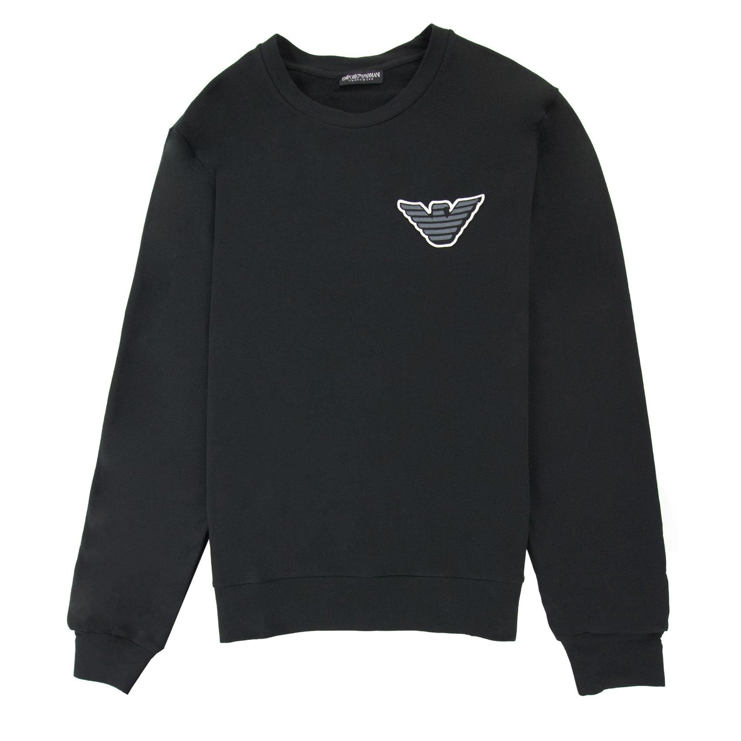 Emporio Armani Eagle Logo Crew Neck Sweater Black