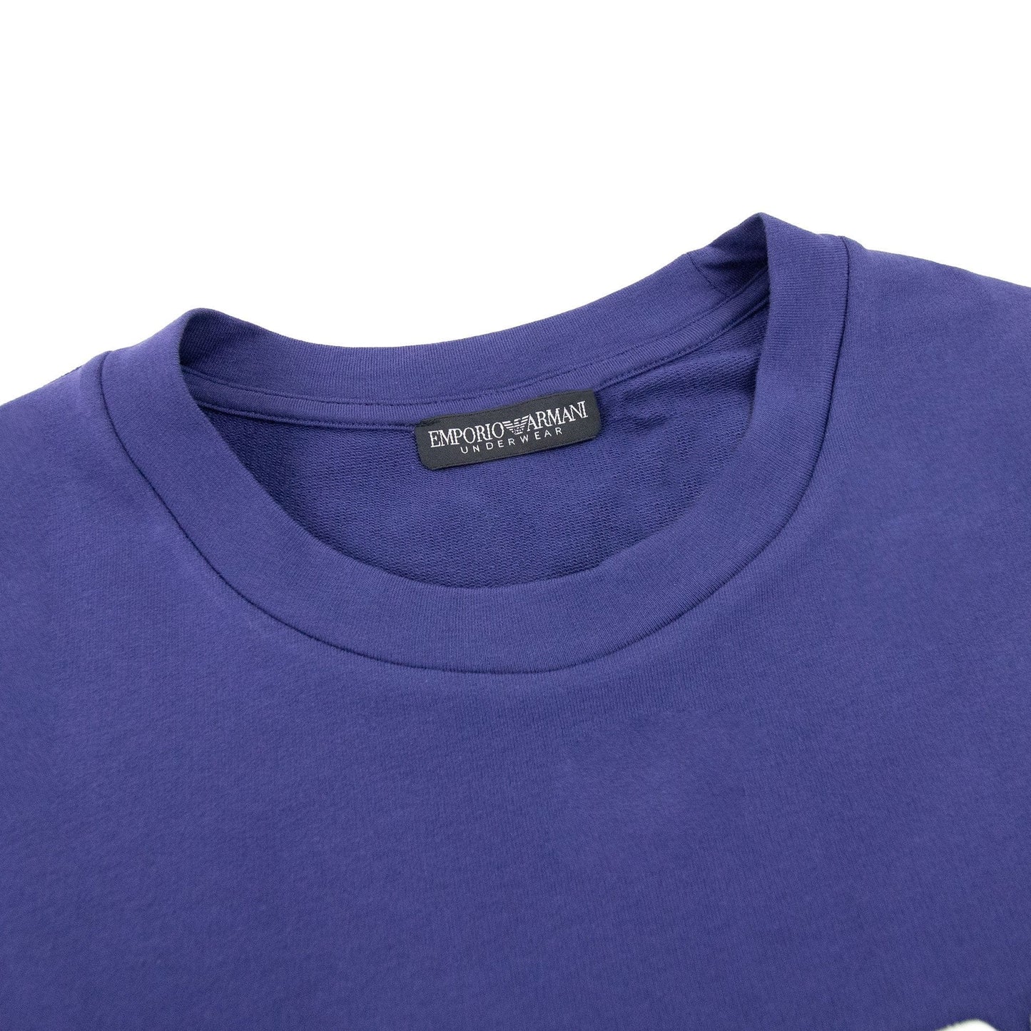 Emporio Armani Eagle Logo Crew Neck Sweater Blue