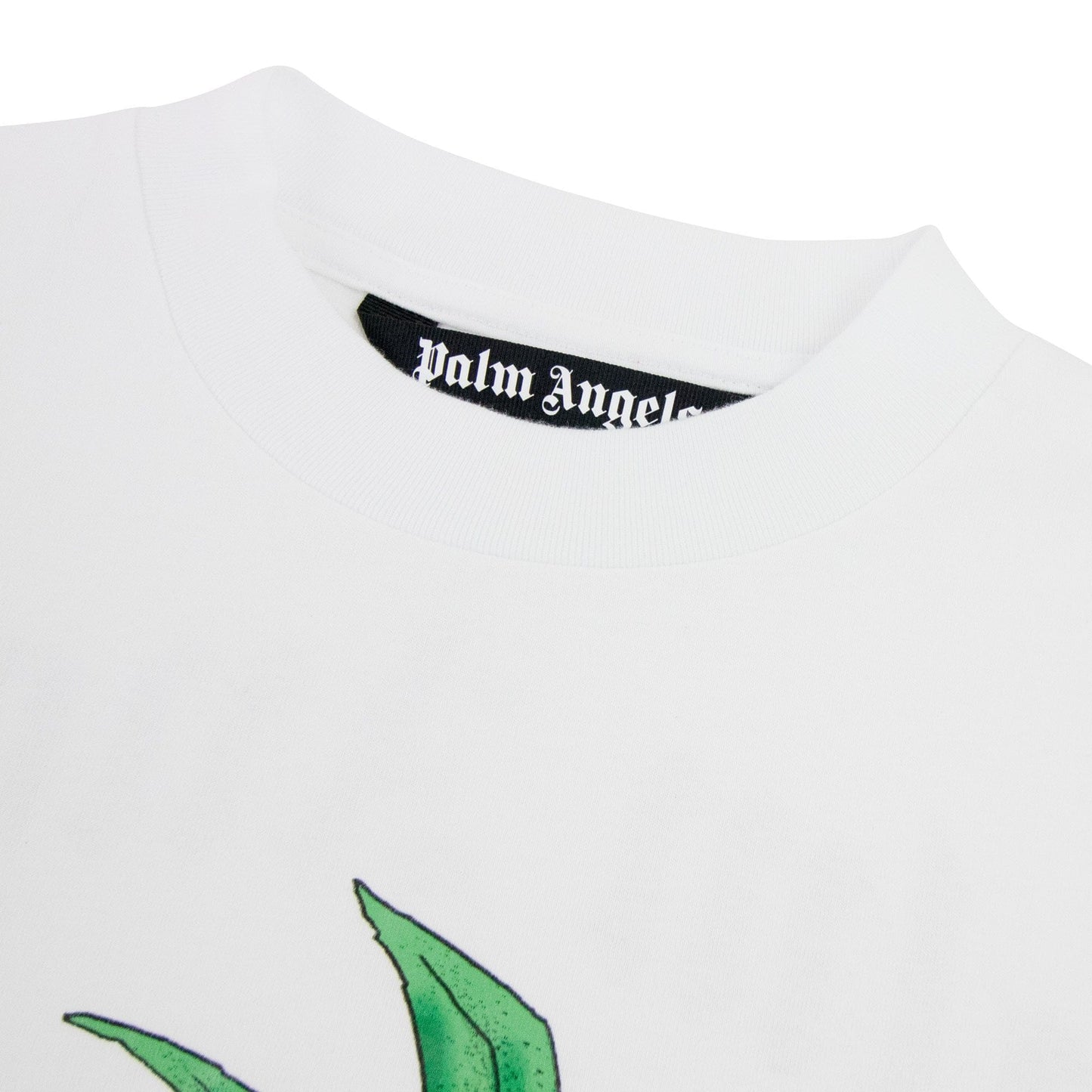 Palm Angels Broken Palm Classic T Shirt White/Green