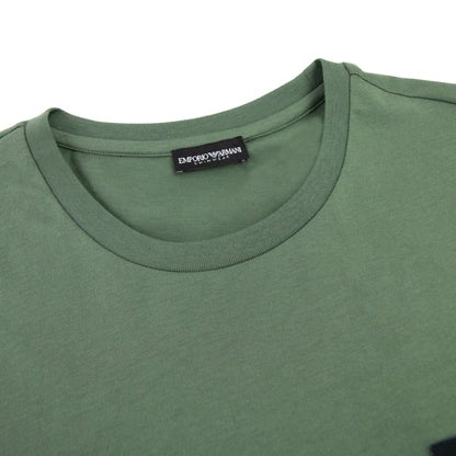 Emporio Armani Emporio Armani Crew Neck Logo T Shirt Khaki