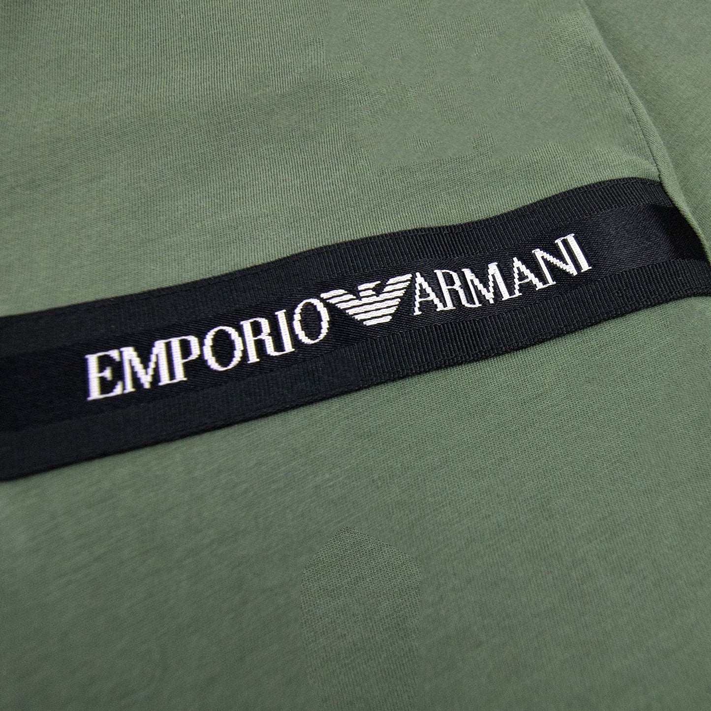 Emporio Armani Emporio Armani Crew Neck Logo T Shirt Khaki