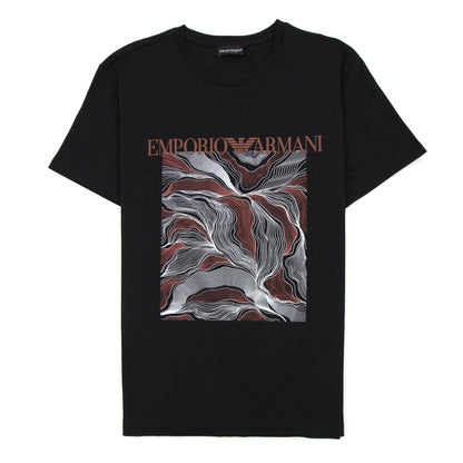 Emporio Armani Logo Beach Wear T Shirt Black