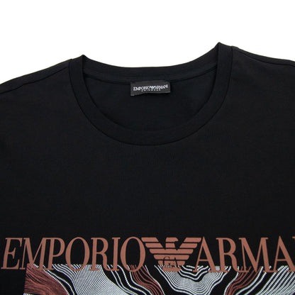 Emporio Armani Logo Beach Wear T Shirt Black