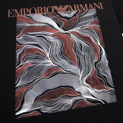 Emporio Armani Logo Beach Wear T Shirt Black