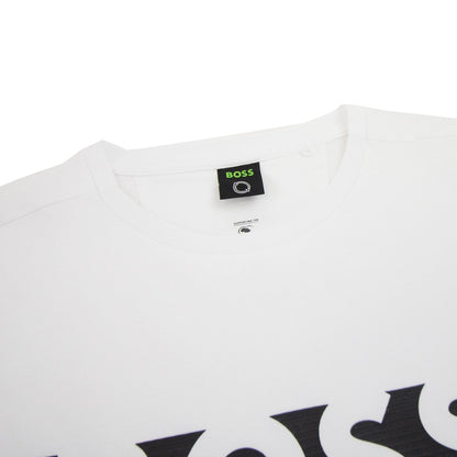 Hugo Boss Tee 1 Colour Block Logo T Shirt White 100