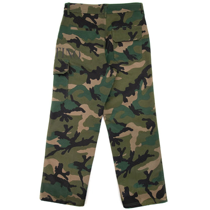 Valentino Cotton Trousers With Camouflage Print Camo