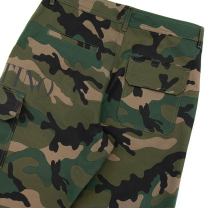 Valentino Cotton Trousers With Camouflage Print Camo