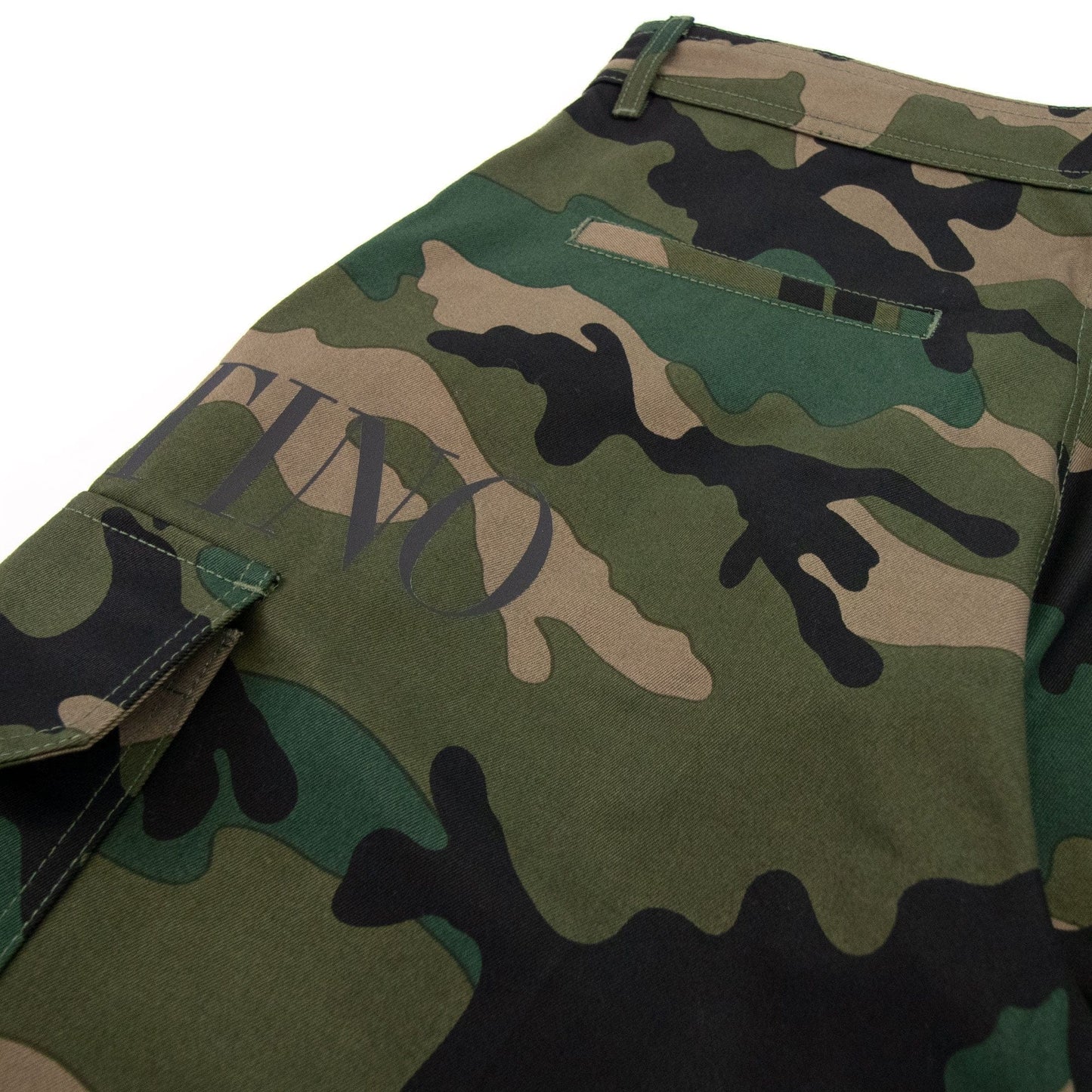 Valentino Cotton Trousers With Camouflage Print Camo