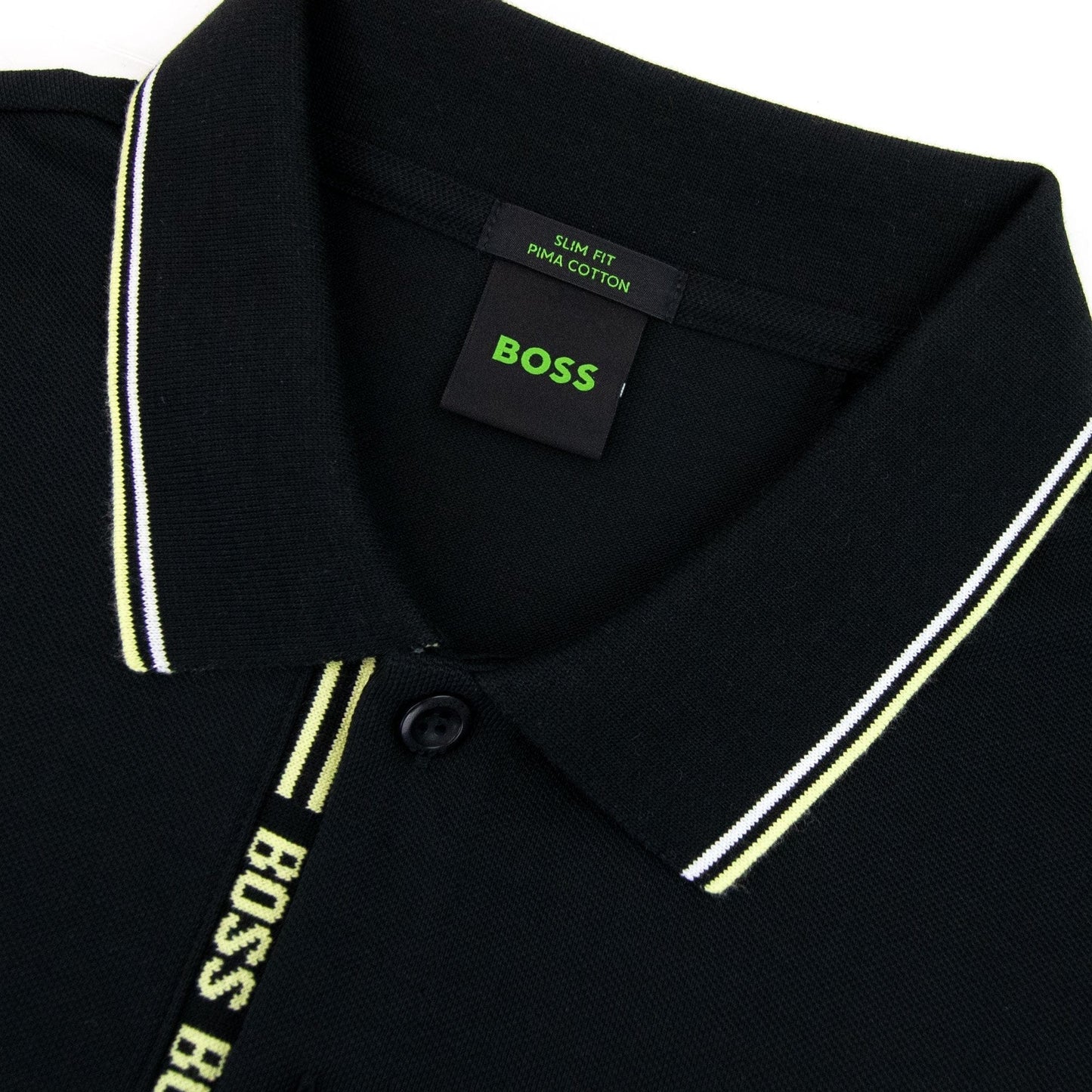 Hugo Boss Paule 4 Slim Fit Branded Placket Polo Black 001