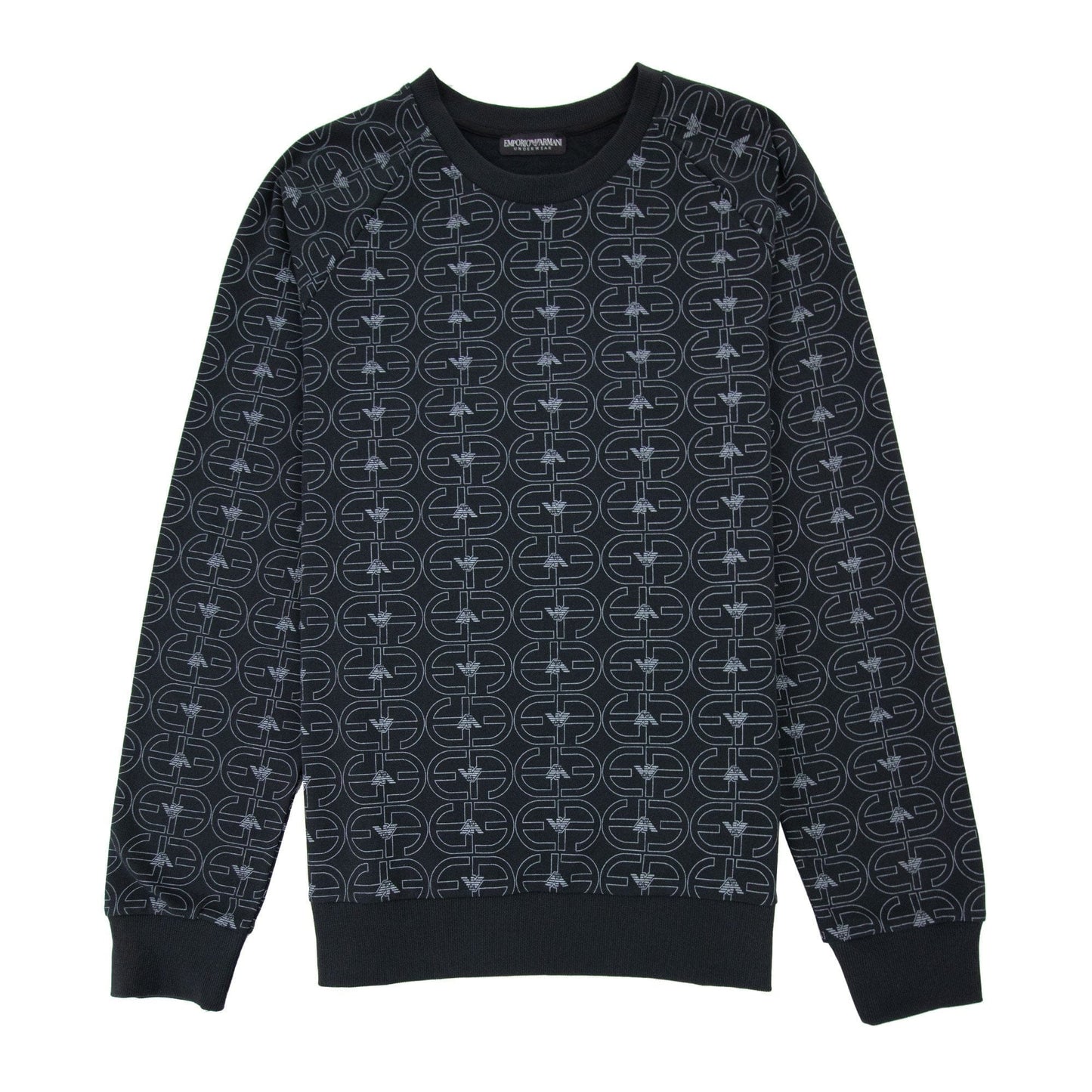 Emporio Armani Logo Lounge Wear Sweatshirt Black