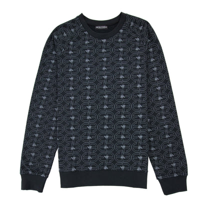 Emporio Armani Logo Lounge Wear Sweatshirt Black