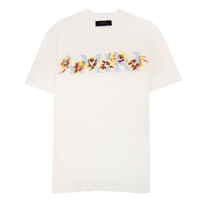 Amiri Amiri Hibiscus Logo Tee White