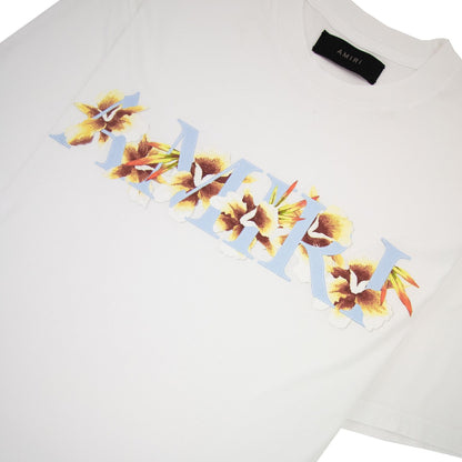 Amiri Amiri Hibiscus Logo Tee White