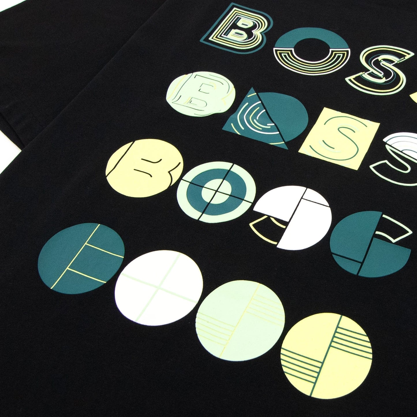 Hugo Boss Tee 3 Artwork Logo T Shirt Black 001