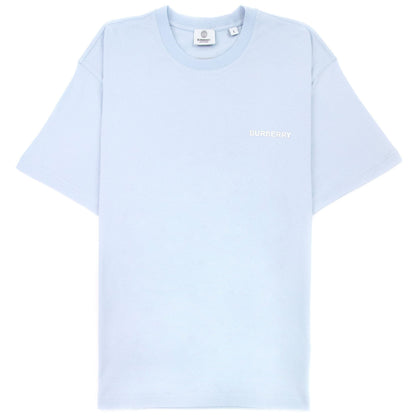 Burberry Back Monogram Motif Cotton Oversized T-shirt Sky Blue