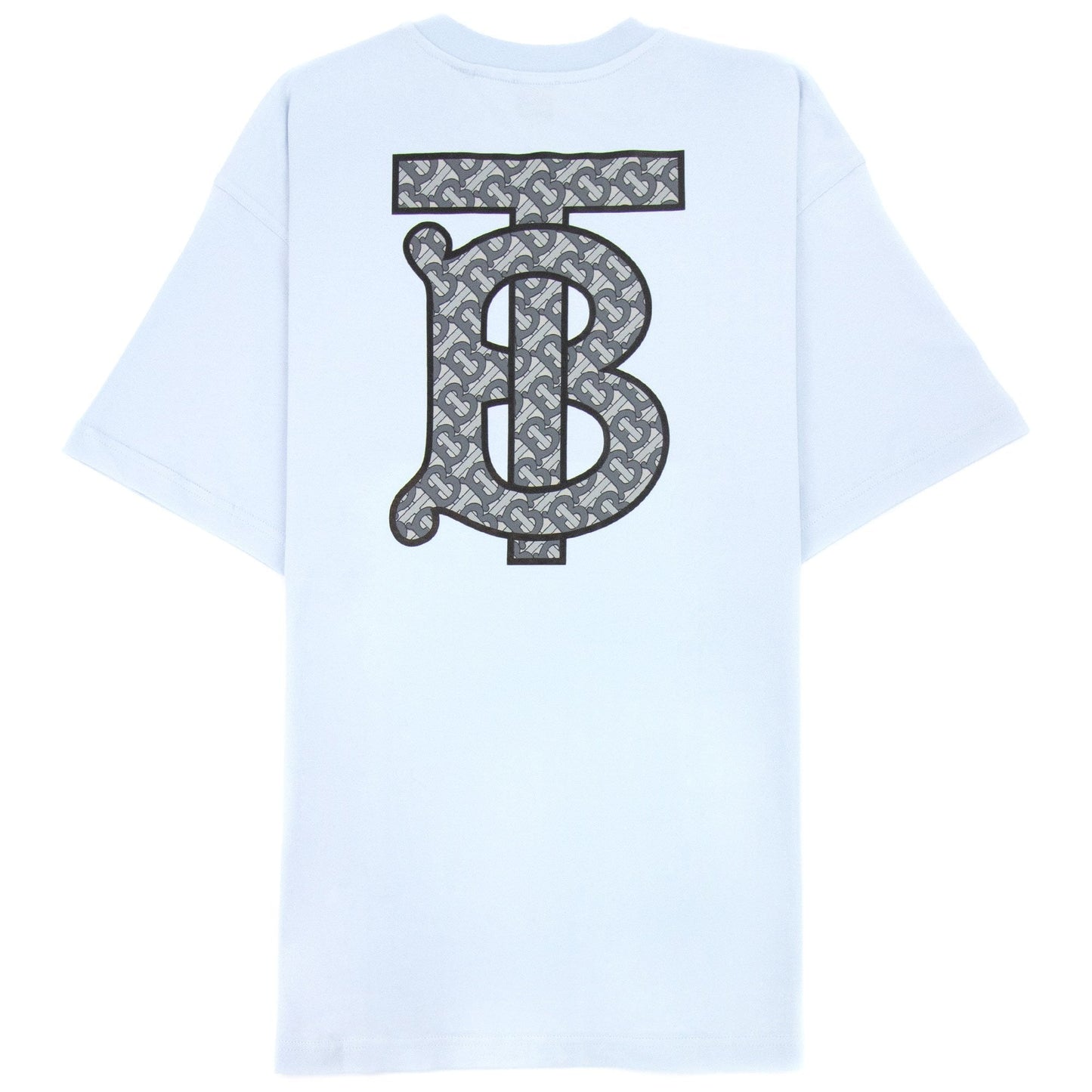 Burberry Back Monogram Motif Cotton Oversized T-shirt Sky Blue