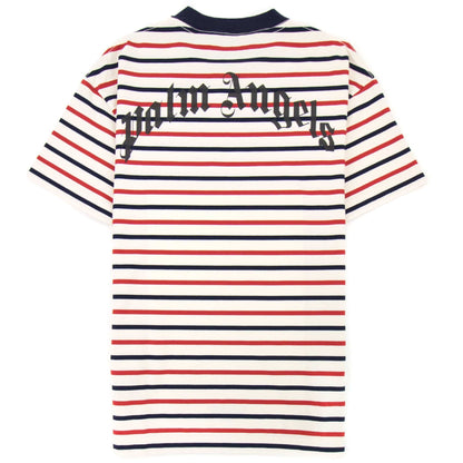 Palm Angels Pa Bear Stripe Classic Tee Red/white