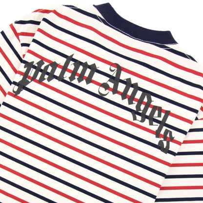 Palm Angels Pa Bear Stripe Classic Tee Red/white