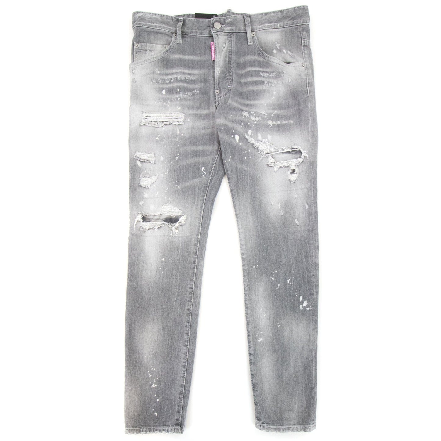 Dsquared2 Skater Denim Wash Ripped Jeans Light Grey 852