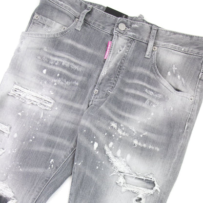 Dsquared2 Skater Denim Wash Ripped Jeans Light Grey 852