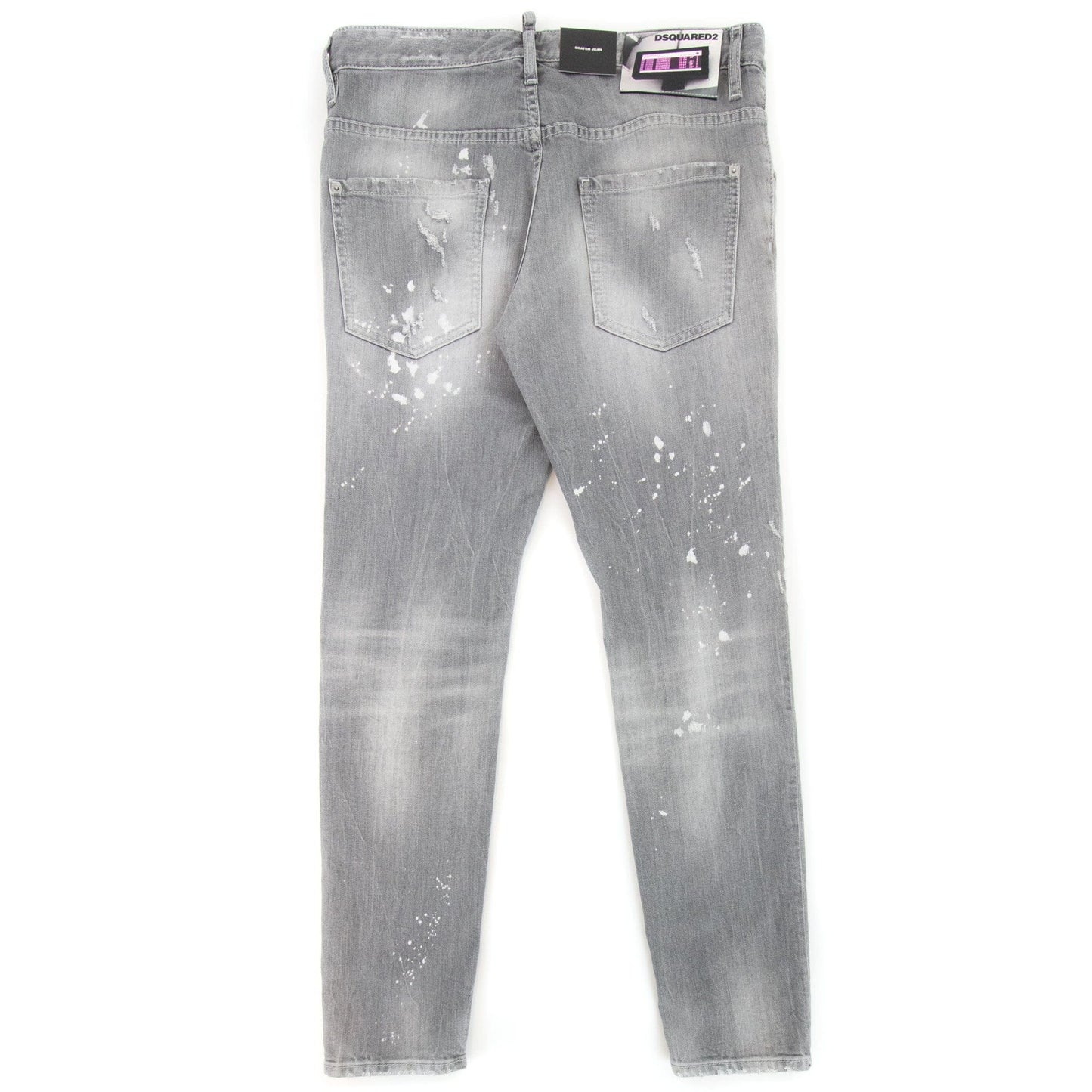 Dsquared2 Skater Denim Wash Ripped Jeans Light Grey 852