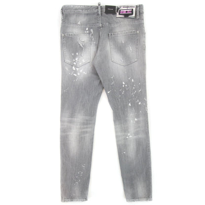 Dsquared2 Skater Denim Wash Ripped Jeans Light Grey 852