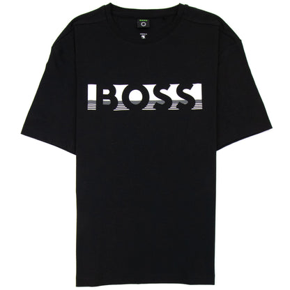 Hugo Boss Tee 1 Colour Block Logo T Shirt Black 001