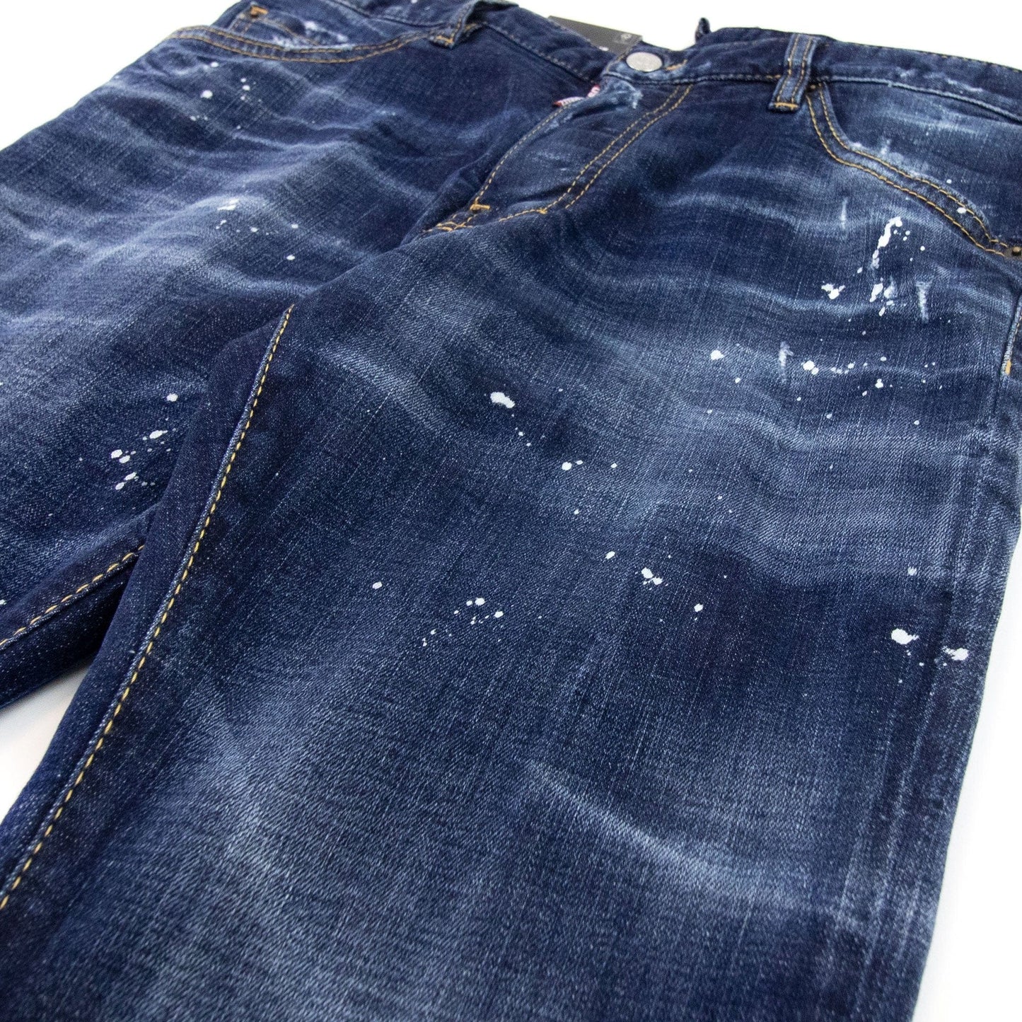 Dsquared2 Cool Guy Milky Wash Tidy Biker Jeans Navy Blue 470