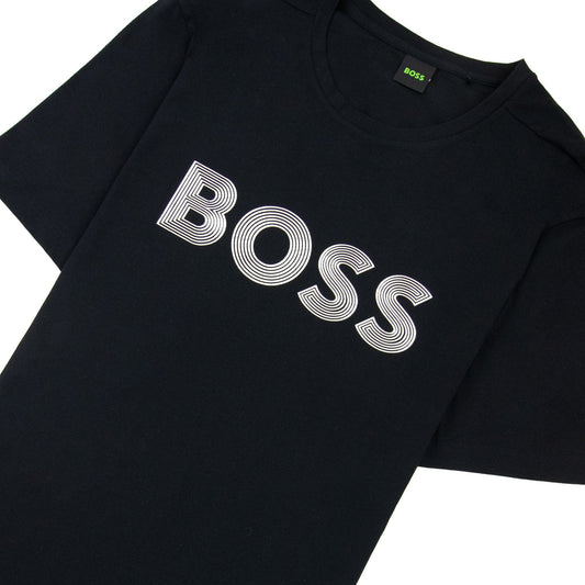 Hugo Boss Tee 6 Logo T Shirt Black 001