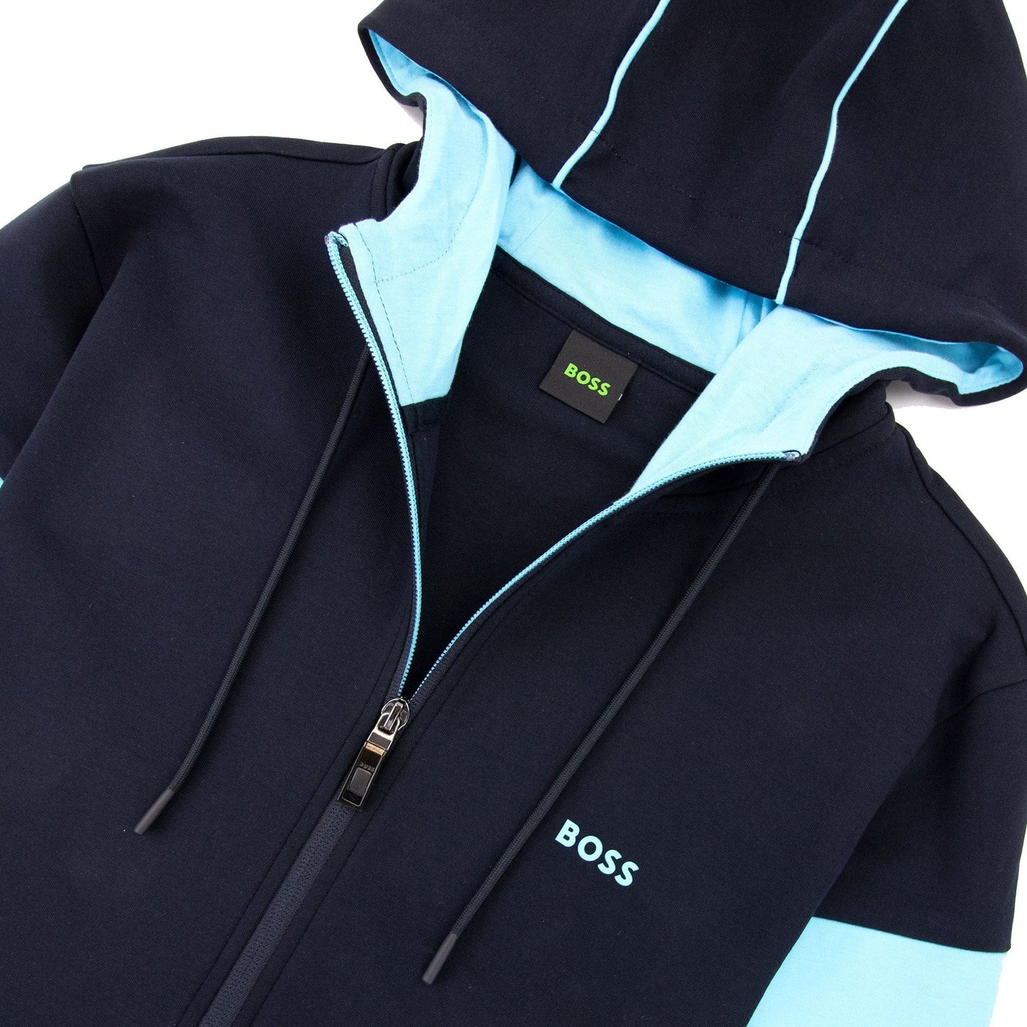 Hugo Boss Contrast Inserts Logo Tracksuit Dark Navy 402