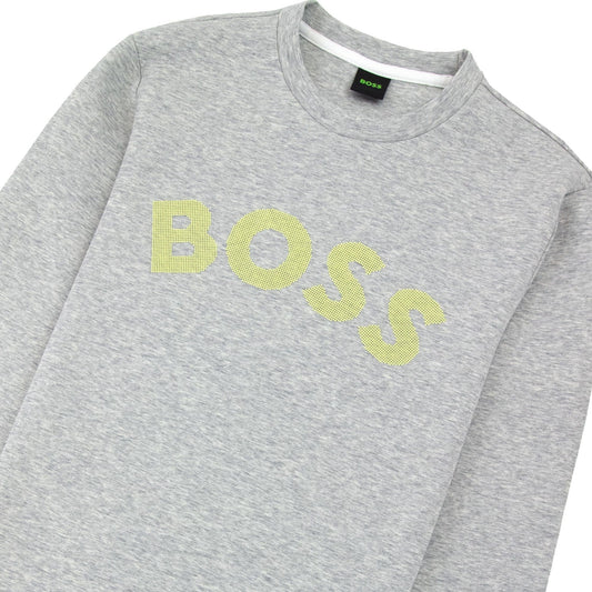 Hugo Boss Salbo Iconic Crew Neck Sweat Light Grey