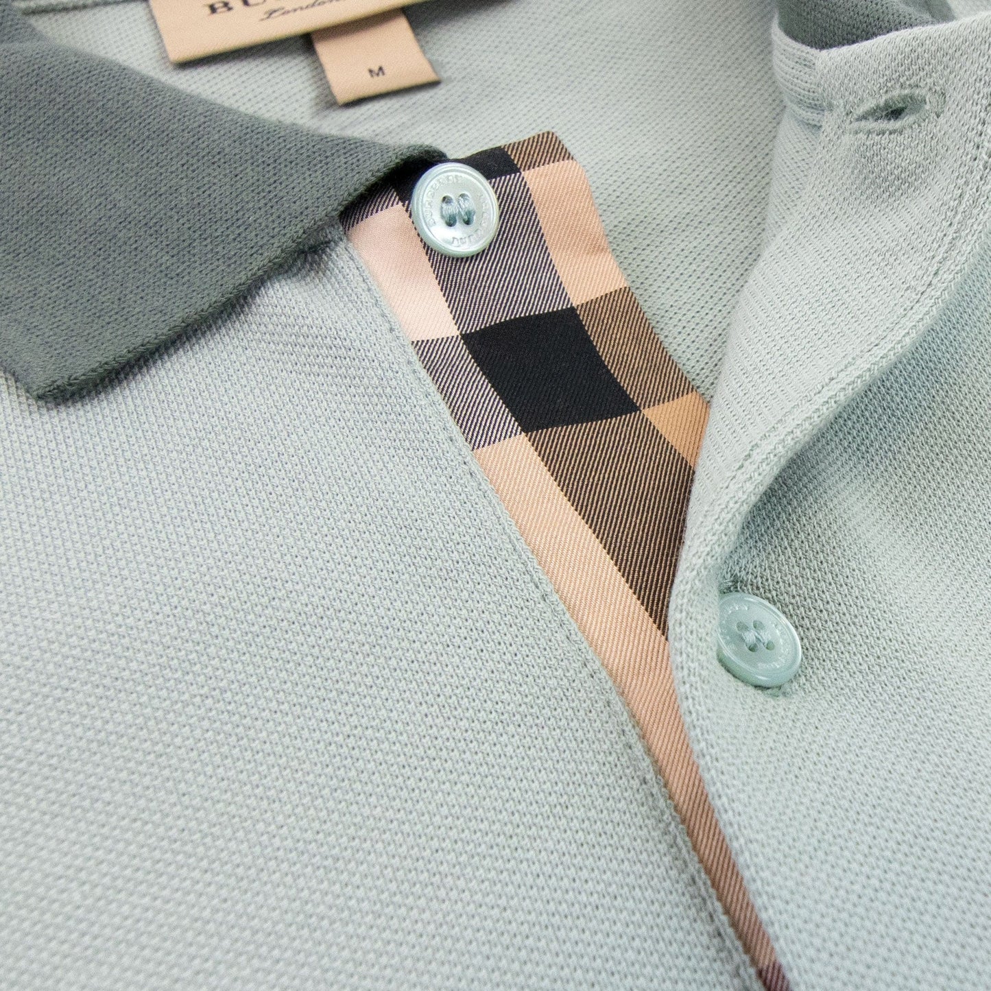 Burberry Lawford L/s Polo Eucalyptus Green