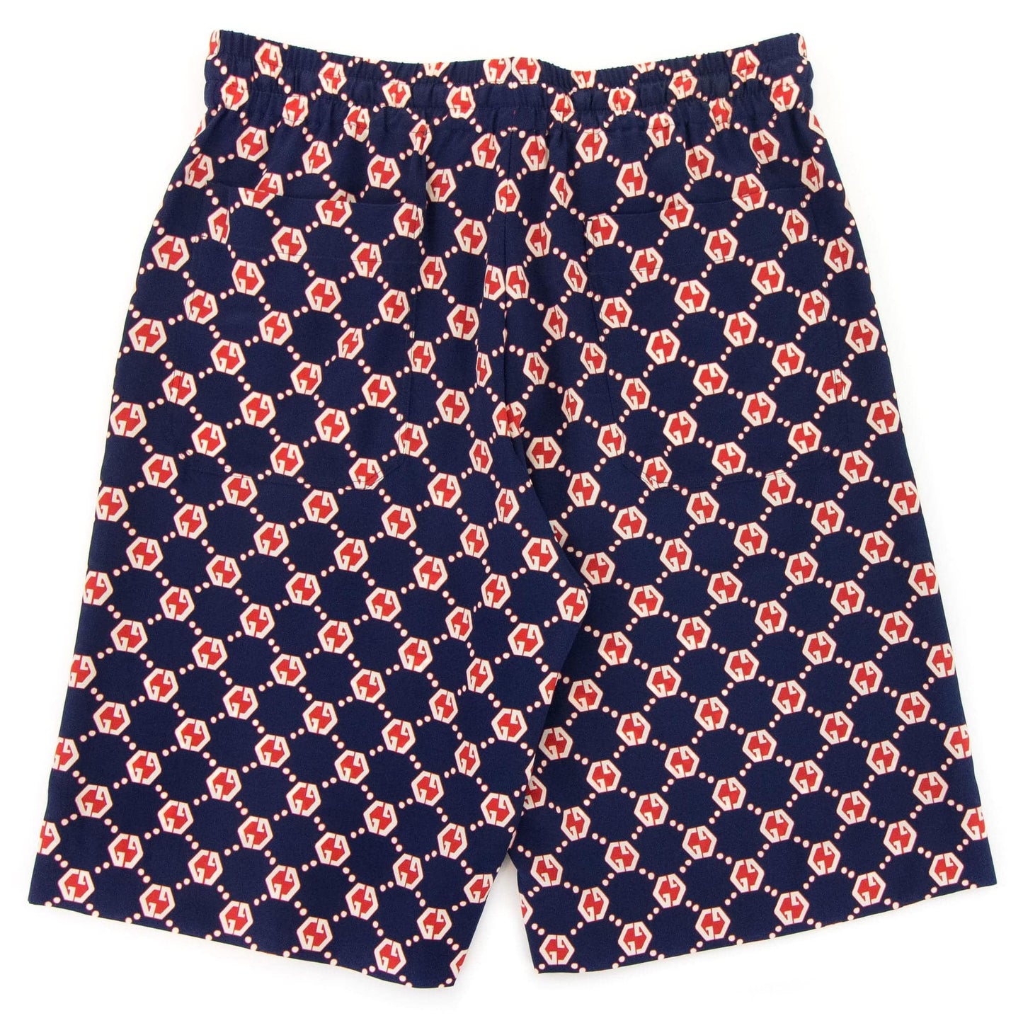 Gucci Gg On Crepe Silk Shorts Blue