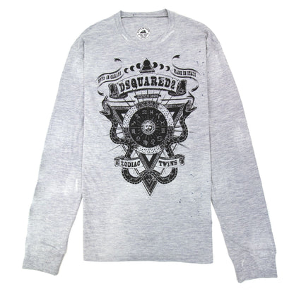 Dsquared2 Zodiac Twins L/s T Shirt Grey