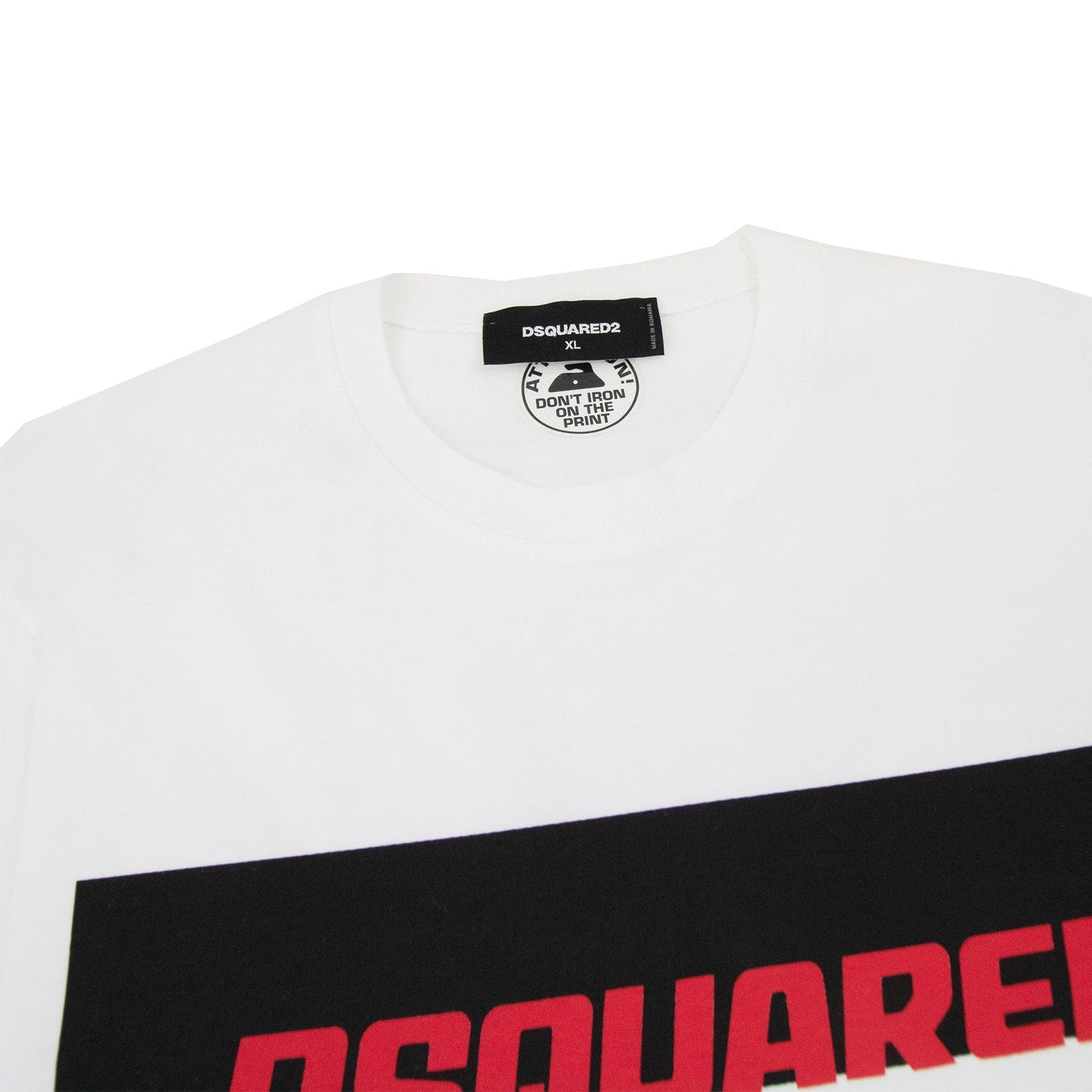 Dsquared2 Stripe Logo T-shirt White 100